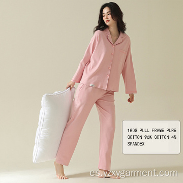 Pijama de pijama de algodón puro pijama para mujeres de algodón puro